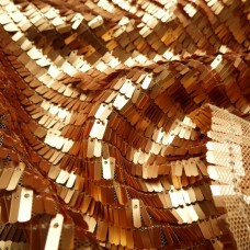 Ткань Пайеточная палочка (золото)